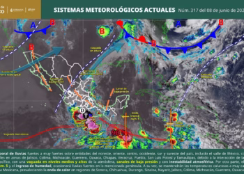 Para este lunes, continuarán las lluvias en gran parte de Oaxaca