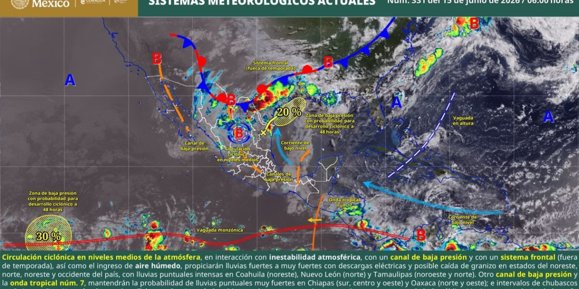 Continuarán lluvias en gran parte de Oaxaca: Protección Civil