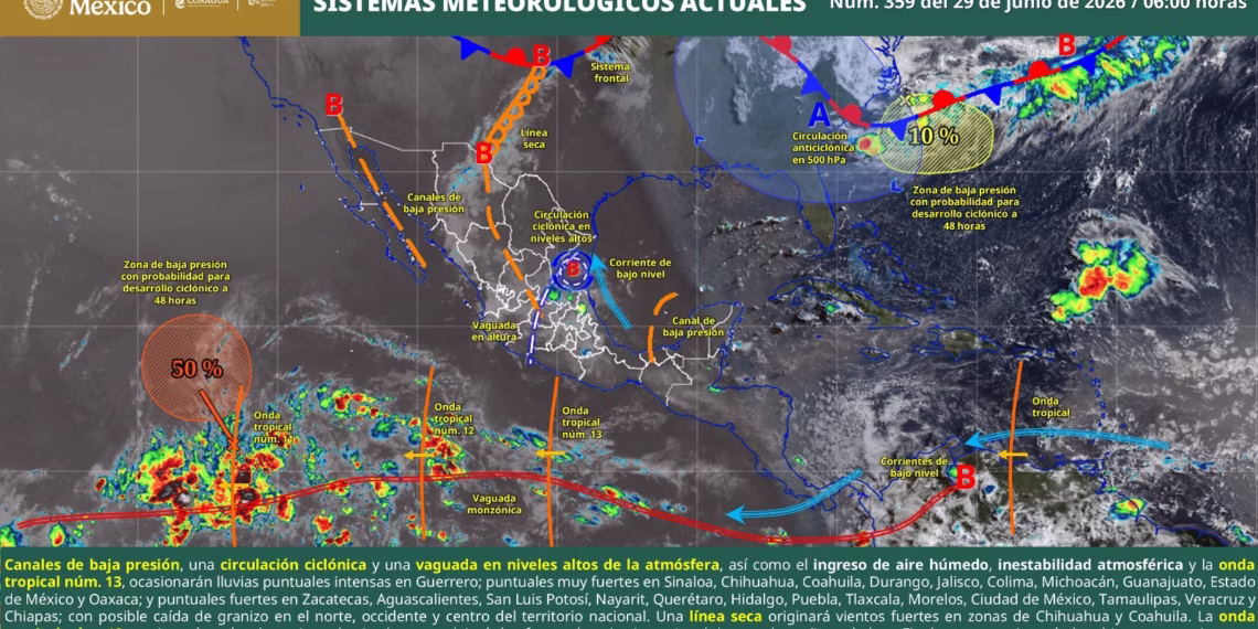 Lluvias y tormentas eléctricas marcarán las condiciones del tiempo en Oaxaca: Protección Civil