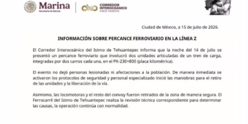Nuevo descarrilamiento en la Línea Z del Tren Interoceánico ocurre en la misma curva del accidente de 2025.