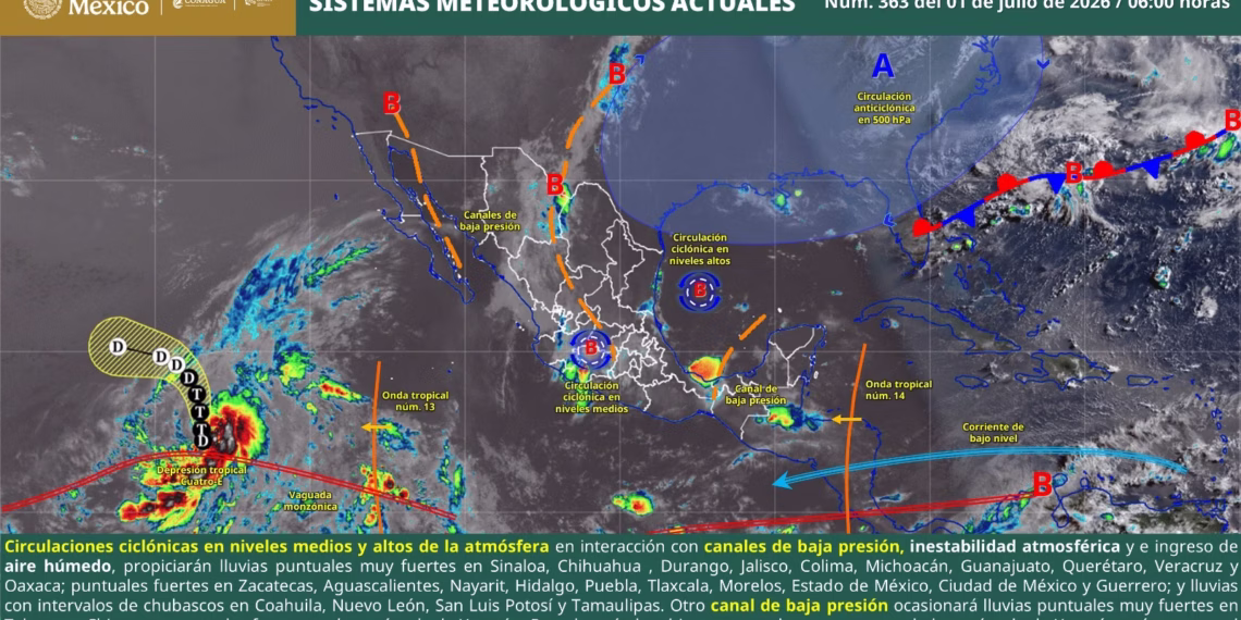 Para este miércoles, se mantiene el potencial de lluvias y evento de mar de fondo en Oaxaca: Protección Civil