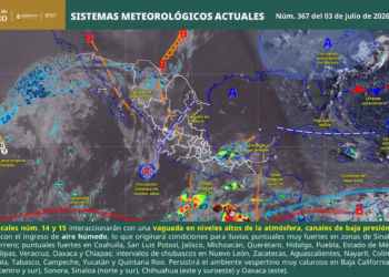Onda tropical 14 mantendrá lluvias y tormentas en gran parte de Oaxaca