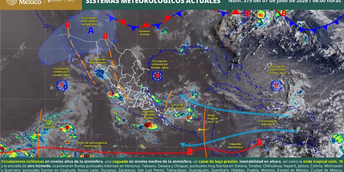Lluvias, calor y mar de fondo prevalecerán en territorio oaxaqueño: Protección Civil