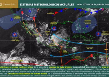Ingreso de onda tropical número 16 favorecerá lluvias y tiempo inestable en Oaxaca