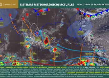 Interacción de ondas tropicales favorecerá lluvias fuertes en el estado