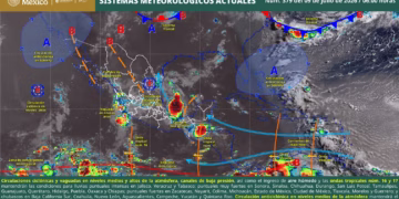 Interacción de ondas tropicales favorecerá lluvias fuertes en el estado