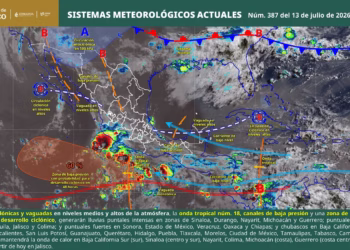 Onda tropical número 18 favorecerá lluvias este lunes en gran parte de Oaxaca