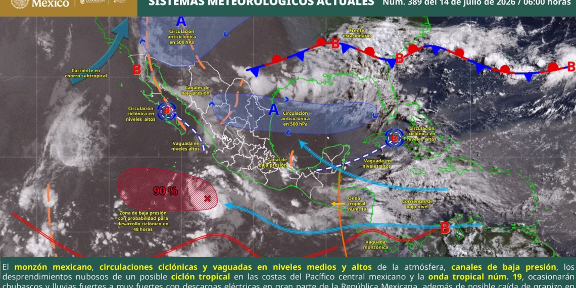Persistirán lluvias de intensidad variable y oleaje elevado en el litoral oaxaqueño