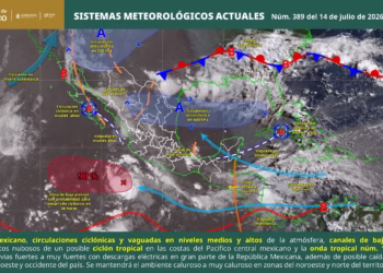 Persistirán lluvias de intensidad variable y oleaje elevado en el litoral oaxaqueño