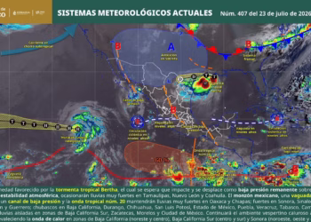 Lluvias, vientos fuertes y mar de fondo marcarán las condiciones del tiempo en Oaxaca 