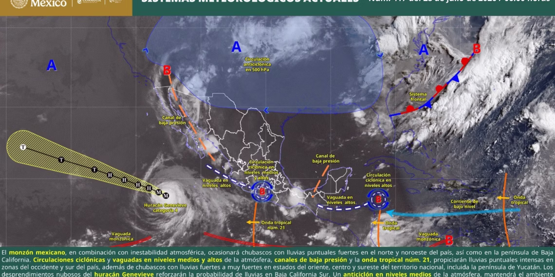 Onda tropical número 21 mantendrá el potencial de lluvias en gran parte de Oaxaca