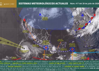 Onda tropical número 21 mantendrá el potencial de lluvias en gran parte de Oaxaca