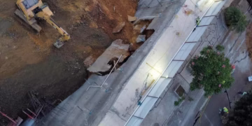 Un desprendimiento en la obra de Parque Oaxaca pone bajo escrutinio la seguridad de una excavación de 15 metros