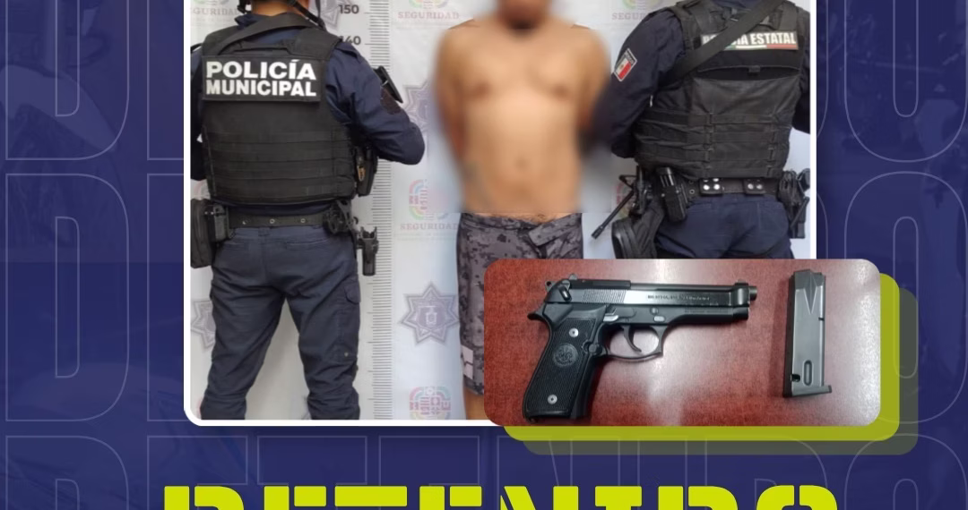 Detienen a una persona por el presunto delito de portación de arma de fuego en Oaxaca de Juárez