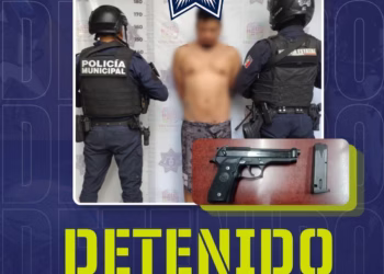 Detienen a una persona por el presunto delito de portación de arma de fuego en Oaxaca de Juárez