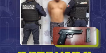 Detienen a una persona por el presunto delito de portación de arma de fuego en Oaxaca de Juárez
