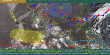 Prevén lluvias generalizadas y tormentas fuertes por ingreso de la onda tropical 37