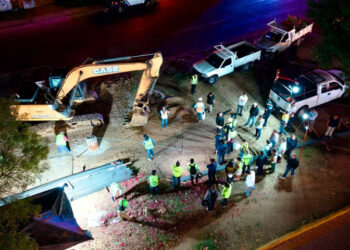 Ray Chagoya supervisa avances y operativo vial en obras del paso a desnivel Monumento a Juárez